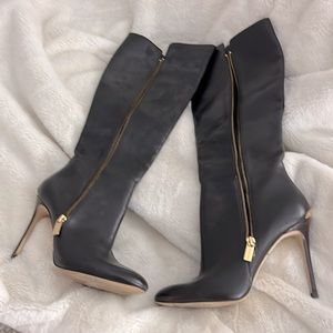 MICHAEL KORS chocolate brown tall boot